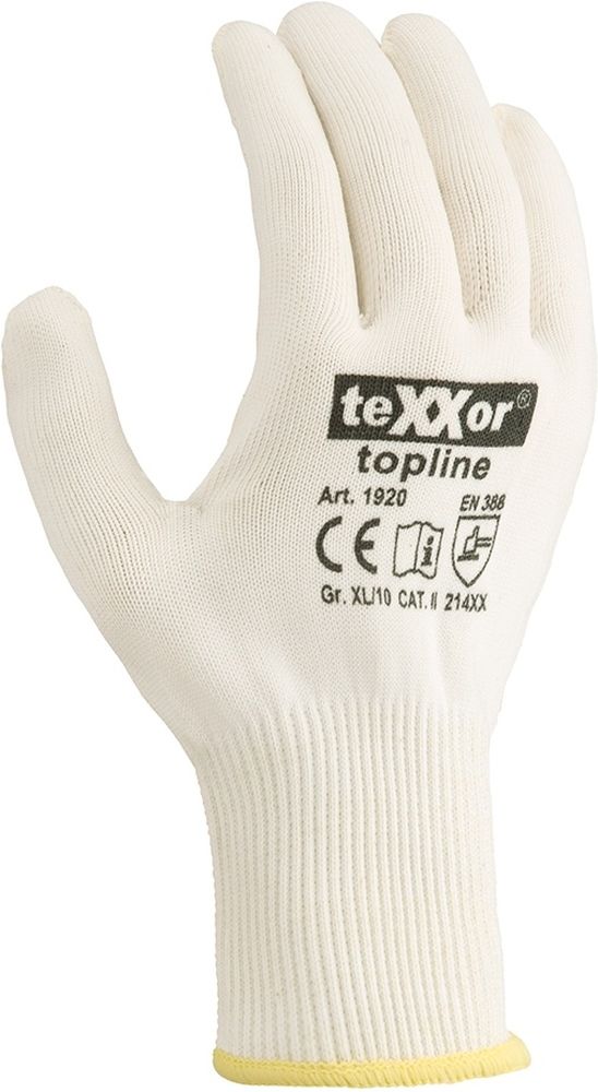 teXXor Topline Feinstrick-Handschuhe Baumwolle/Nylon (12 Stück) 1920 - Herren / Unisex