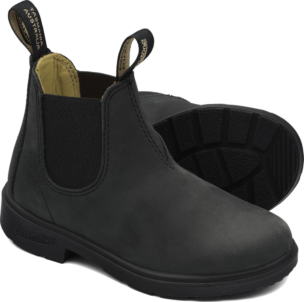Blundstone Kinder Stiefel Boots #1325 Nubuck (Kids) Rustic Schwarz - Herren / Unisex
