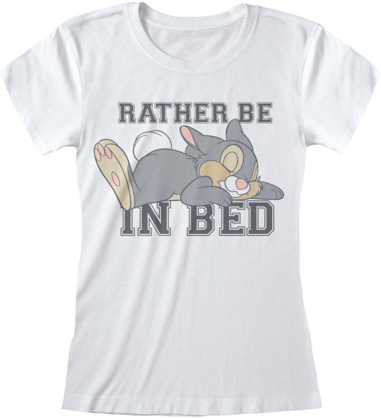 Bambi - Rather Be In Bed (Bulk Order Only) Damen Shirt White