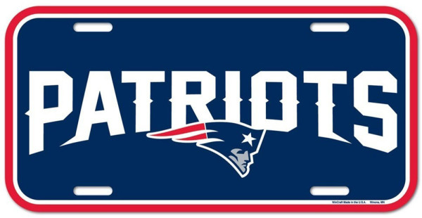 New England Patriots Nummernschild American Football NFL Blau