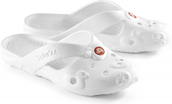 Schu'zz Schuzz Damen Badelatschen Mule Blanc / Weiß