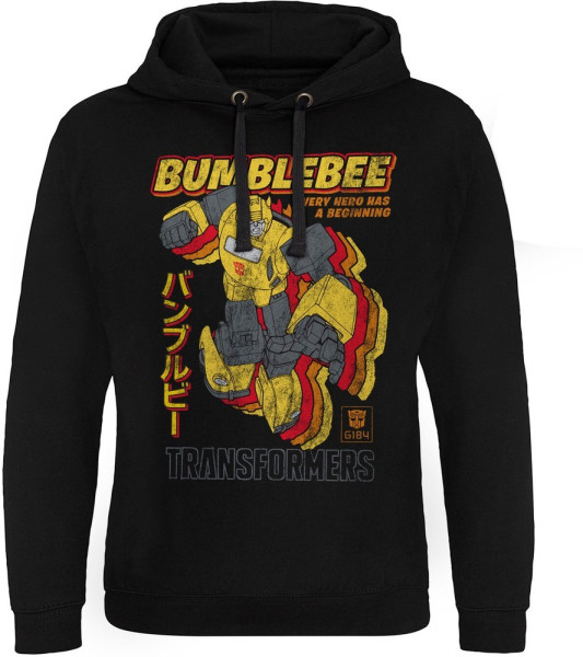 Transformers Bumblebee - Every Hero Has A Beginning Epic Hoodie Black