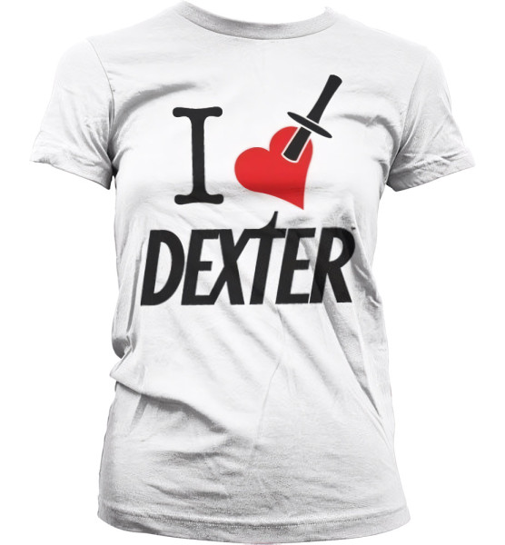 I Love Dexter Girly T-Shirt Damen White