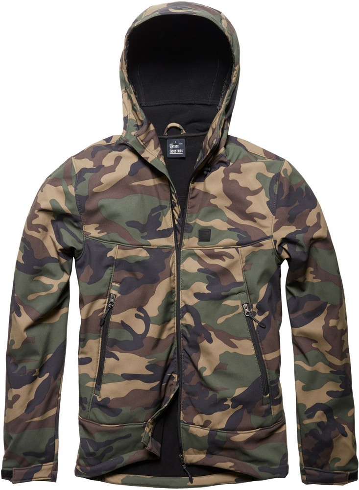 Vintage Industries Funktionsjacke Alford Softshell Jacke Woodland Camo - Herren / Unisex