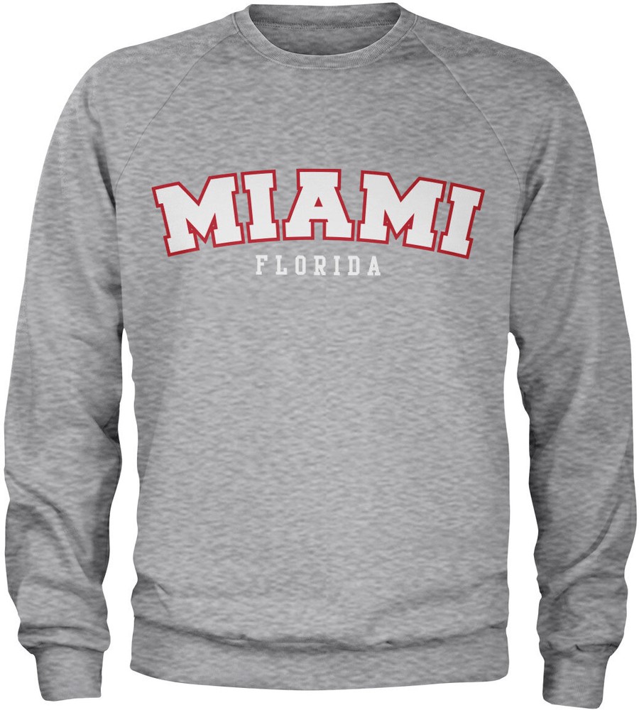 Hybris Miami Florida Sweatshirt Heather-Grau - Herren / Unisex