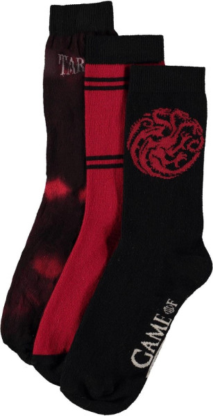 GOT - House Of The Dragon - Men's Crew Socks (3Pack) Black