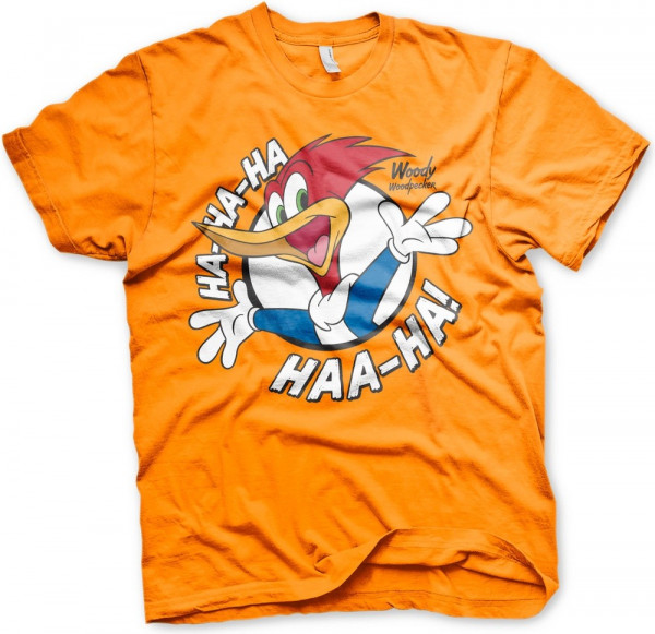Woody Woodpecker HaHaHa T-Shirt Orange