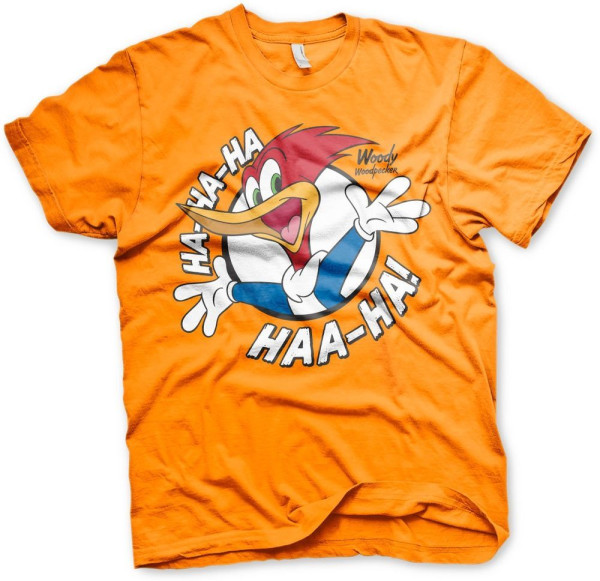 Woody Woodpecker HaHaHa T-Shirt Orange