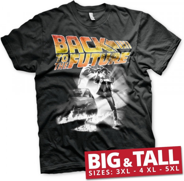Back To The Future Poster Big & Tall T-Shirt Black