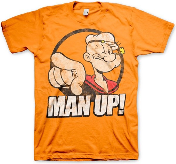 Popeye Man Up! T-Shirt Orange