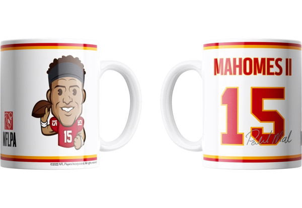 Kansas City Chiefs Patrick Mahomes Emoji Jumbo-Tasse 440 ml American Football NFL Rot-440 ml