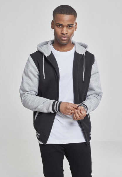 Urban Classics Hoodie Zip 2-tone Zip Hoody Black/Grey