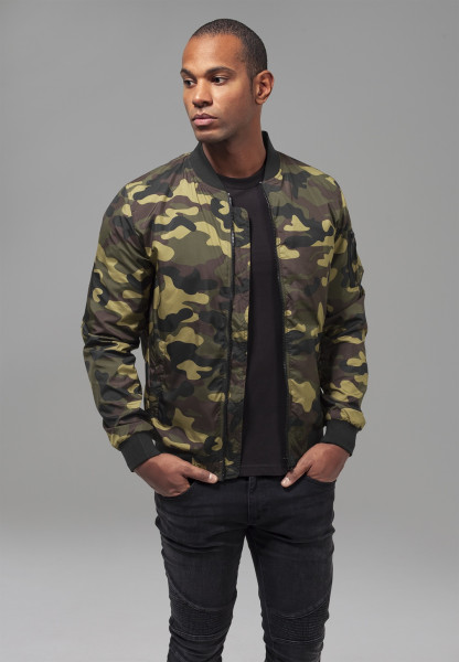 Urban Classics Bomber Jacket Light Camo Bomber Jacket Wood Camouflage