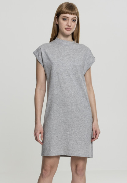 Urban Classics Kleid Ladies Turtle Extended Shoulder Dress Grey