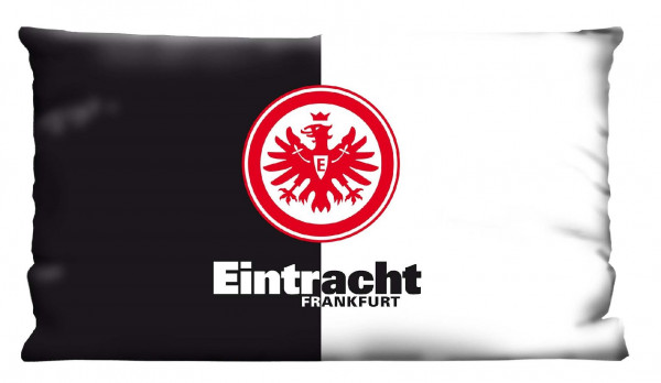 Eintracht Frankfurt Nickikissen Schlicht Fussball Schwarz/Weiß