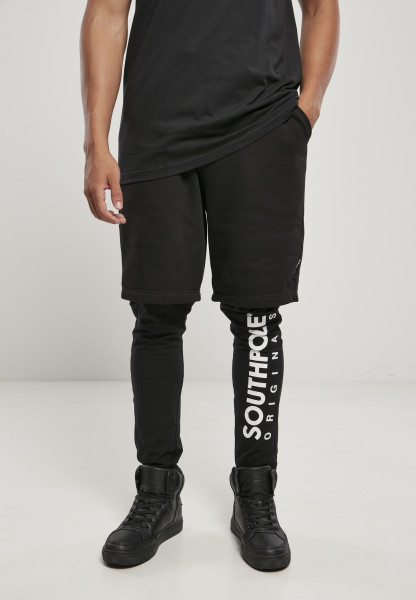 Southpole Fleece Shorts With Leggings Black