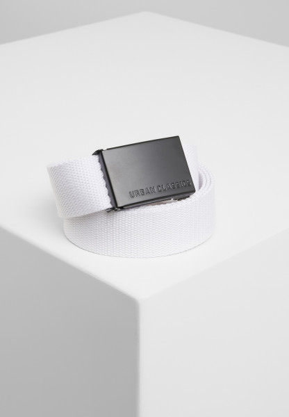 Urban Classics Belt Canvas Belts White/Black