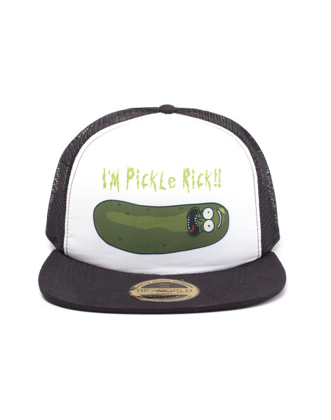 Rick and Morty Cap Pickle Rick Trucker Black