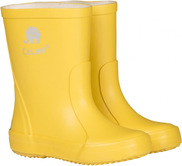 Celavi Kinder Gummistiefel Basic Wellies Solid Mineral Yellow