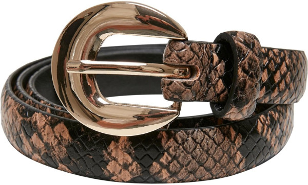 Urban Classics Gürtel Snake Synthetic Leather Ladies Belt Beige/Black