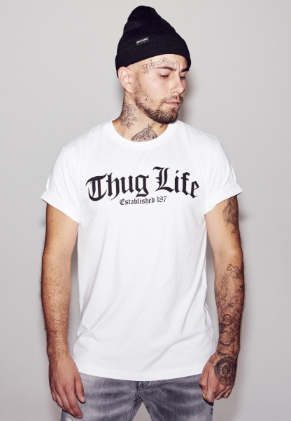 Mister Tee T-Shirt Thug Life Old English Tee White