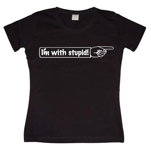 Tokigt Damen I'm With Stupid Girly T-Shirt SH-5-10158-H6-1