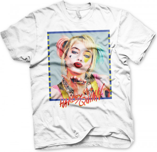 Birds of Prey Harley Quinn Kiss T-Shirt White