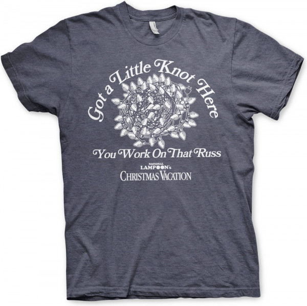 National Lampoon's Christmas Vacation Got a Little Knot Here T-Shirt Navy-Heather