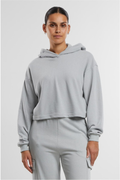 Urban Classics Damen Ladies Oversized Cropped Light Terry Hoodie TB6854