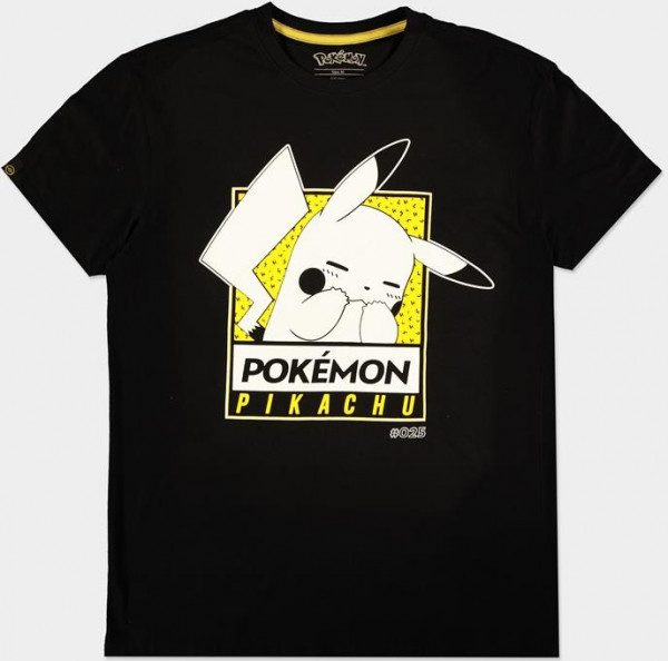 Pokémon - Embarrassed Pika - Men's Short Sleeved T-shirt Black