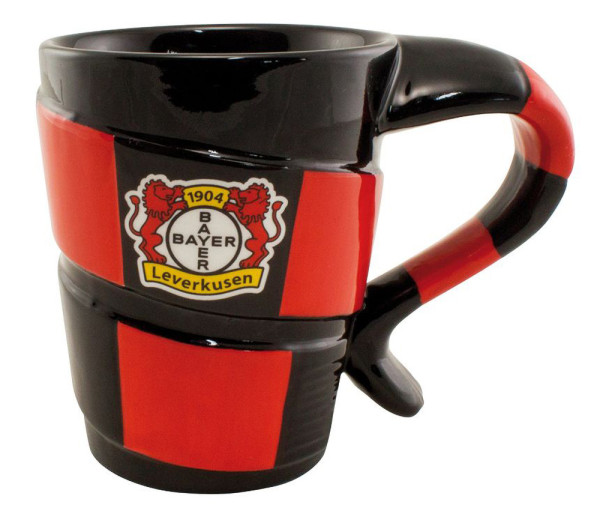 Bayer 04 Leverkusen Tasse Schal Fussball Schwarz/Rot