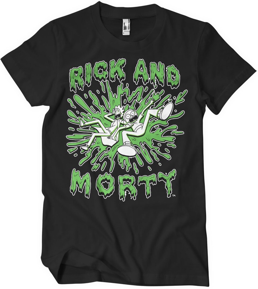 Rick And Morty Splash T-Shirt Schwarz - Herren / Unisex