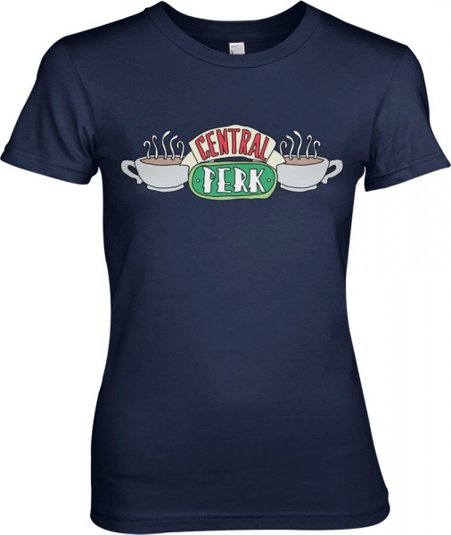 Friends Central Perk Girly Tee Damen T-Shirt Navy