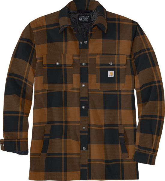 Carhartt Jacke Flannel Sherpa-Lined Shirt Jac Carhartt® Brown