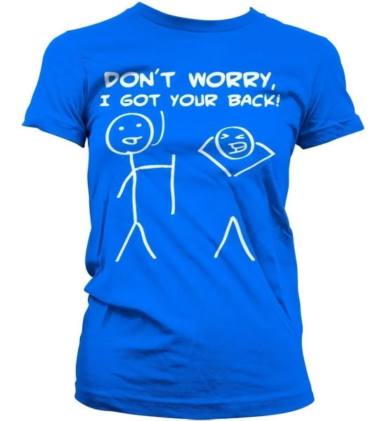 Hybris Don't Worry, I Got Your Back! Girly T-Shirt Damen Blue