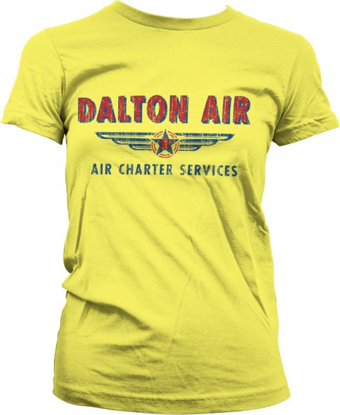 MacGyver Daltons Air Charter Service Girly Tee Damen T-Shirt Yellow