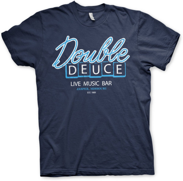 Road House Double Deuce Live Bar T-Shirt Navy