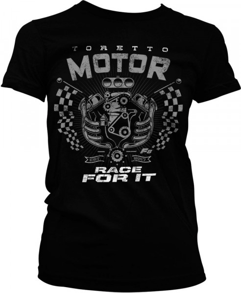 The Fast and the Furious Toretto Motor Race For It Girly Tee Damen T-Shirt Black