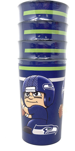 Seattle Seahawks Party Becher (4 Stück) American Football NFL Blue