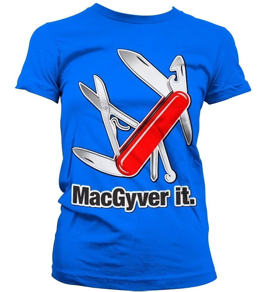 MacGyver It Girly Tee Damen T-Shirt Blau - Damen