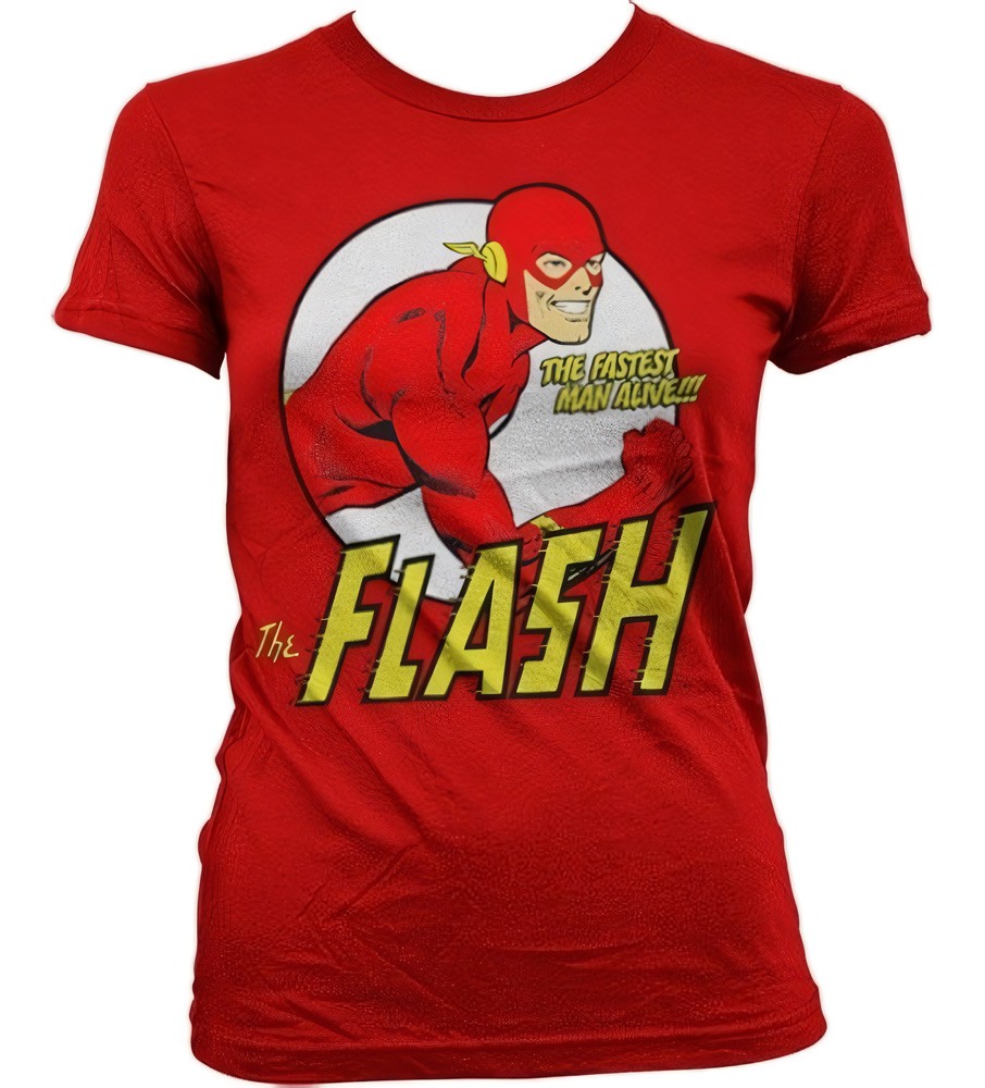 The Flash Fastest Man Alive Girly T-Shirt Damen Rot - Damen