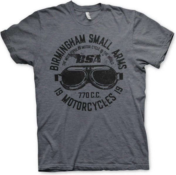 BSA Birmingham Small Arms Goggles T-Shirt Dark-Heather