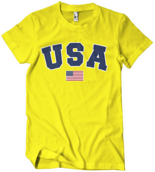 USA Varsity T-Shirt Yellow