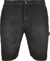 Urban Classics Carpenter Jeans Shorts Real Black Washed