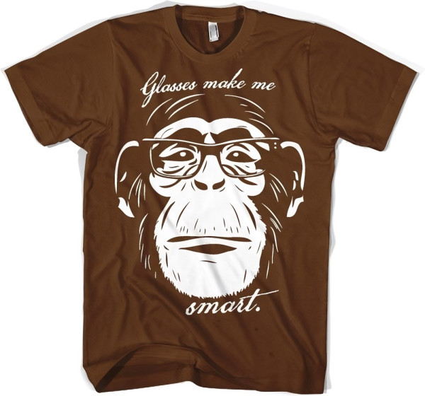 Hybris Glasses Makes Me Smart T-Shirt Brown