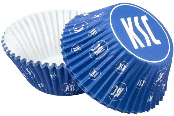 Karlsruher SC Muffinförmchen (40 Stück) Fußball Blau/Weiß