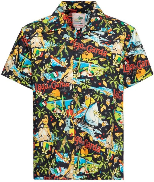King Kerosin Tropical Hawaiian Style Hemd Aop "Lake Garda" KKU45058