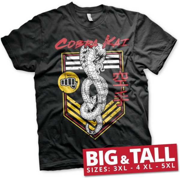 Cobra Kai Punch Patch Big & Tall T-Shirt Black