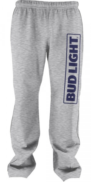 Budweiser Bud Light Logo Sweatpants Hose Heather-Grey