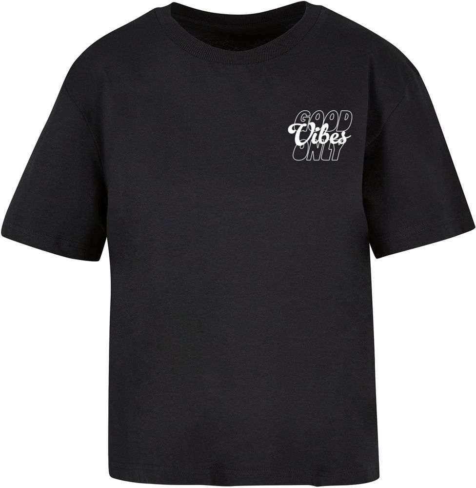 Miss Tee Damen T-Shirt Good Vibes Wording Tee MST190 - Damen